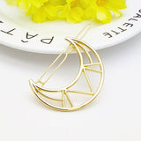 1PC New Fashion Women Girls Star Hair Clips Delicate geometric Hair Pin Hair Decorations moon hairpin Silver color barrette