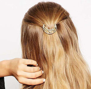 1PC New Fashion Women Girls Star Hair Clips Delicate geometric Hair Pin Hair Decorations moon hairpin Silver color barrette